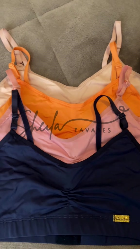 Kit 4 Top Alta Sustentação Academia Fitness Feminino Original Confortável Reforçado