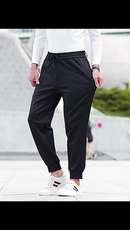 Calça Jogger Preta Masculina Dry Fit Com Fitas Esportiva