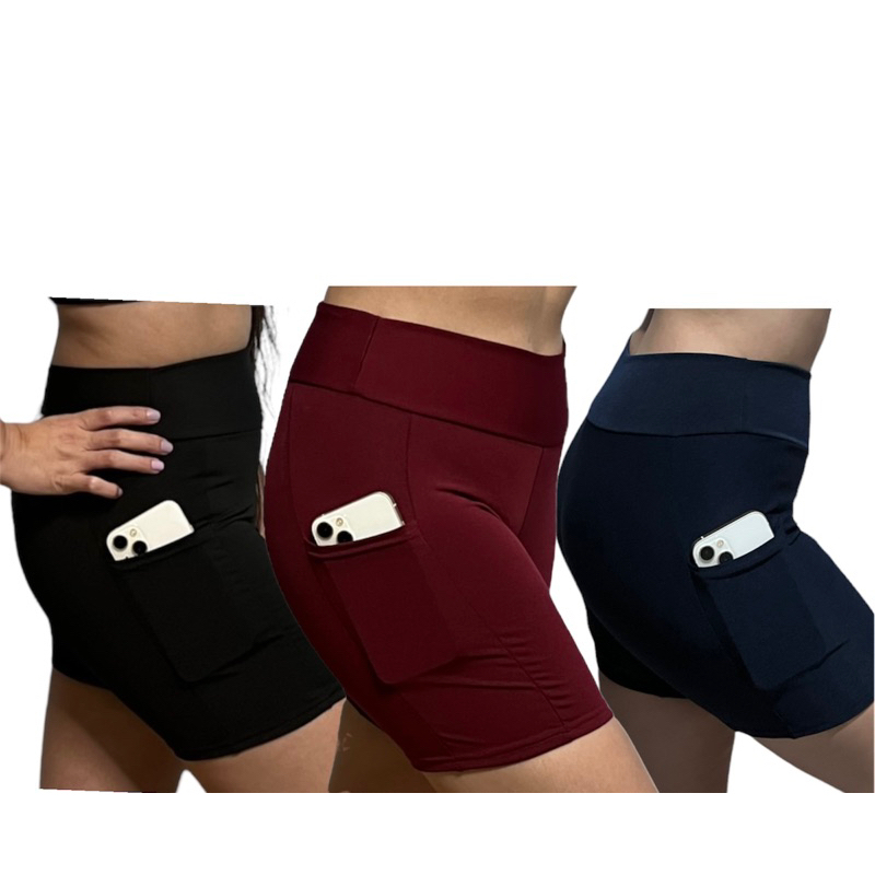 Kit 03 Shorts  Com Bolso