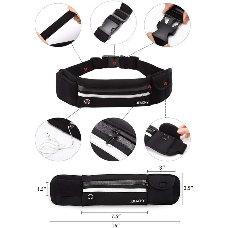 Bolsa Pochete Colorida Unissex Esportiva Sem Volume Compacta Leve impermeável porta celular porta garrafa