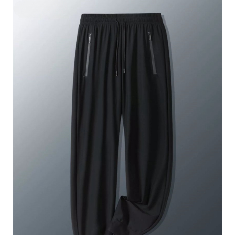 Calça Jogger Preta Masculina Dry Fit Com Fitas Esportiva