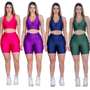 Kit 2 Short Feminino 3D Legging Suplex Leg Academia Cintura Alta Envio Imediato