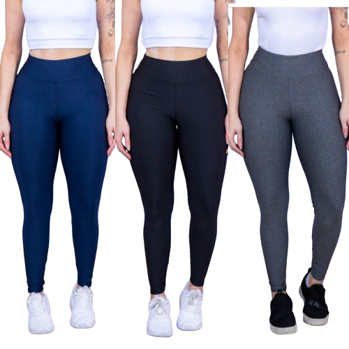 Kit 3 Leg Legging Flanelada Térmica Peluciada Suplex Grossa Envio Imediato