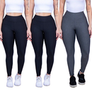 Kit 3 Leg Legging Flanelada Térmica Peluciada Suplex Grossa Envio Imediato