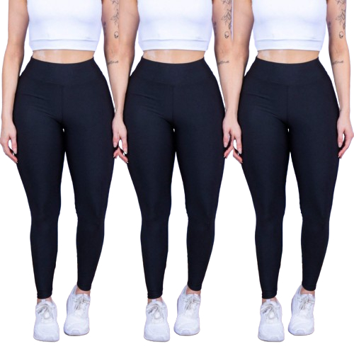Kit 3 Leg Legging Flanelada Térmica Peluciada Suplex Grossa Envio Imediato