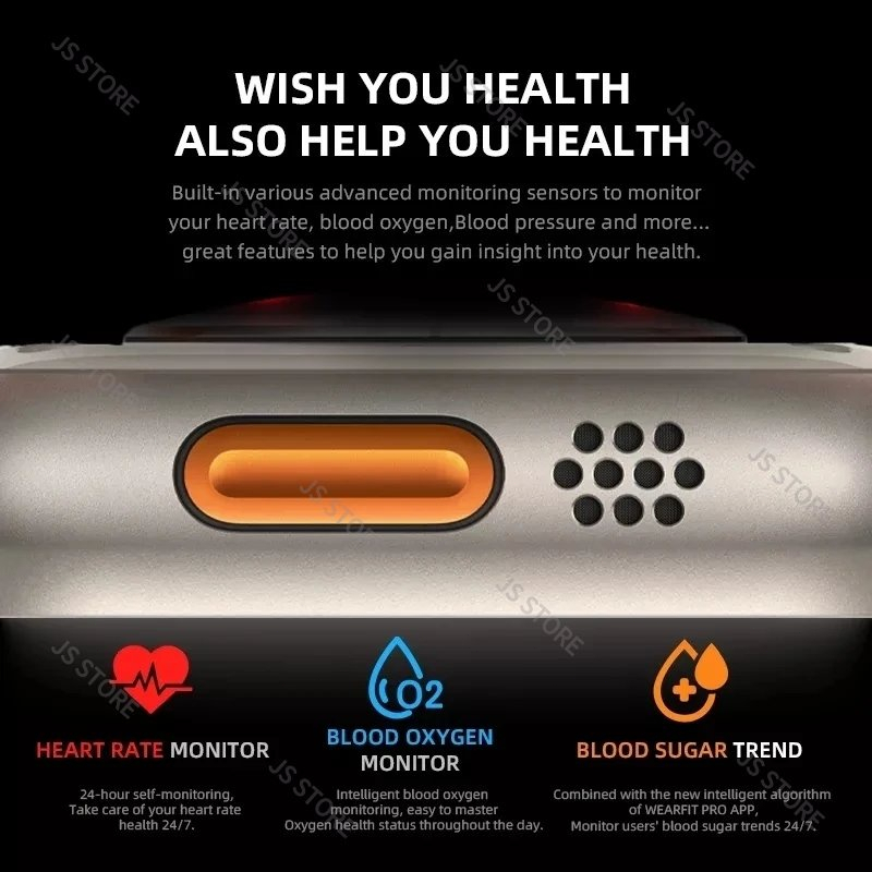 Smartwatch série original T800 Ultra 2.4 Hd 45mm grande tela Inteligente Digital Masculino Feminino