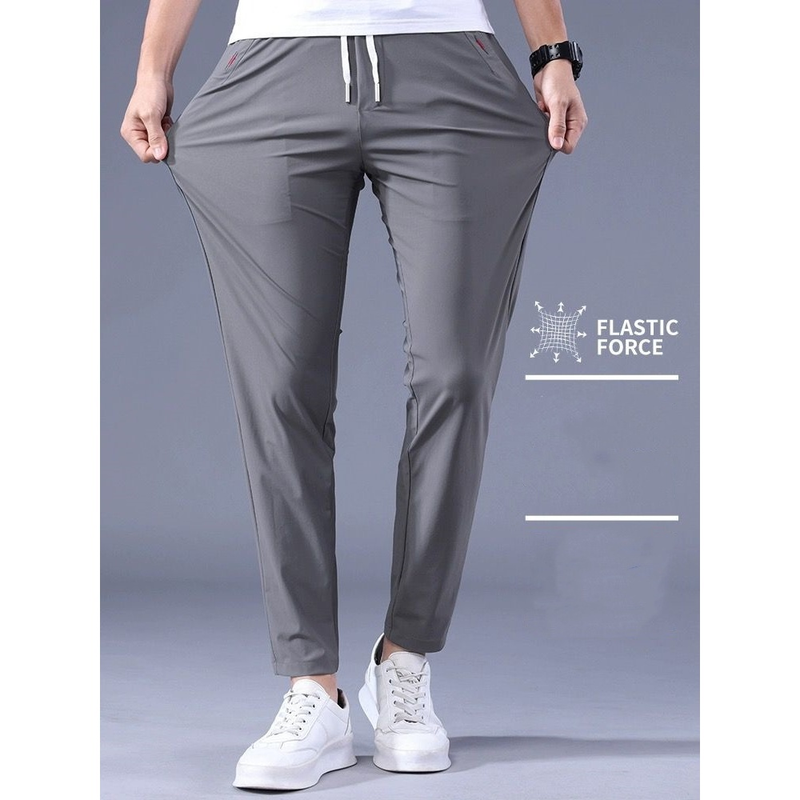 Calça Jogger Preta Masculina Dry Fit Com Fitas Esportiva