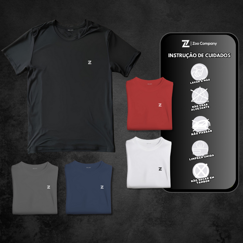 Kit 3 Camisetas Dry Fit Masculina - Casual - Treino - Academia - Esportes - Exercícios - Corrida