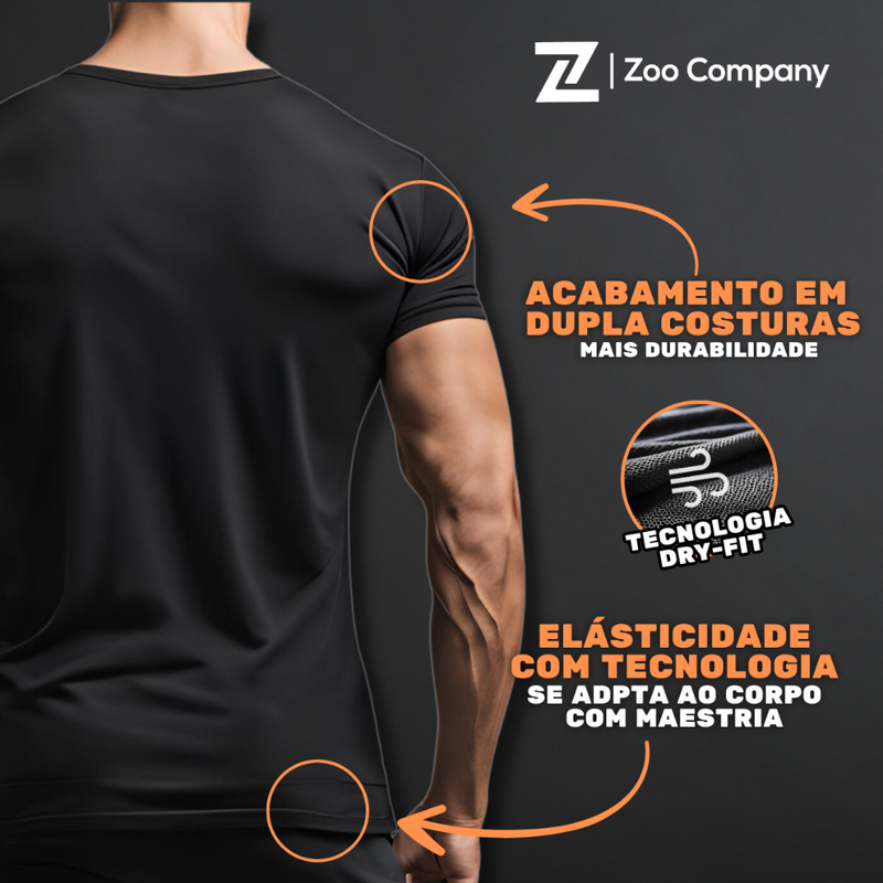 Kit 3 Camisetas Dry Fit Masculina - Casual - Treino - Academia - Esportes - Exercícios - Corrida