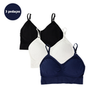 Kit com 3 Tops de Compressão Sem Costura para CrossFit