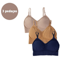 Kit com 3 Tops de Compressão Sem Costura para CrossFit