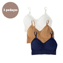 Kit com 3 Tops de Compressão Sem Costura para CrossFit