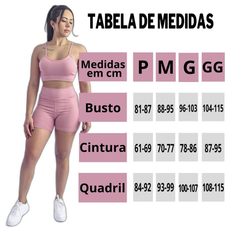 Kit 2 Conjuntos De Academia Feminino Short e Top Roupa Fitness Zero Transparência
