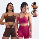 Kit 2 Conjuntos De Academia Feminino Short e Top