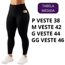 Kit 3 Calça Legging Feminina com Bolso Lateral Fitness Esportiva ideal guardar objetos