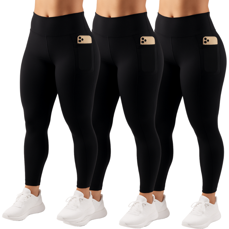 Kit 3 Calça Legging  com Bolso Lateral
