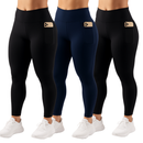 Kit 3 Calça Legging  com Bolso Lateral