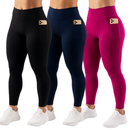 Kit 3 Calça Legging  com Bolso Lateral