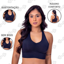 Kit 2 Top Sem Bojo Microfibra Academia Fitness Feminino Sutiã Sustentação Confortável Dia Dia Moda
