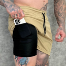 Kit 4 Shorts Masculino Academia 2 em 1 Treino Esporte Fitness Com Elastano