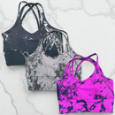 Kit 3 Top Marmorizado Trançado Bojo Removível Roupa Academia Moda Feminina Premium Cropped Sutiâ
