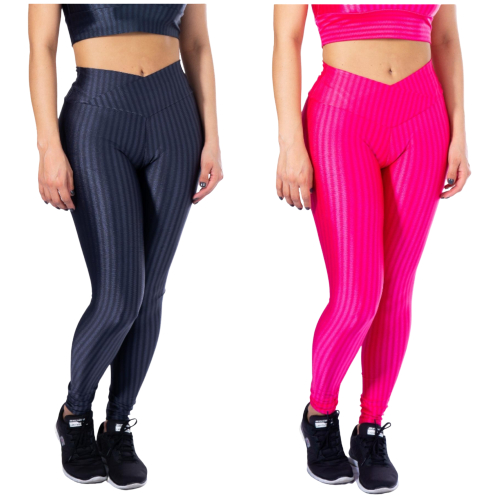 Kit 2 Calça  Legging 3D Feminina