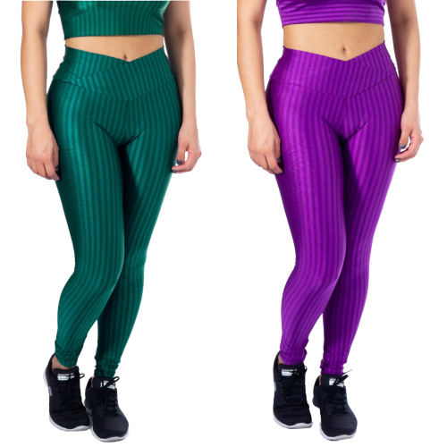 Kit 2 Calça  Legging 3D Feminina