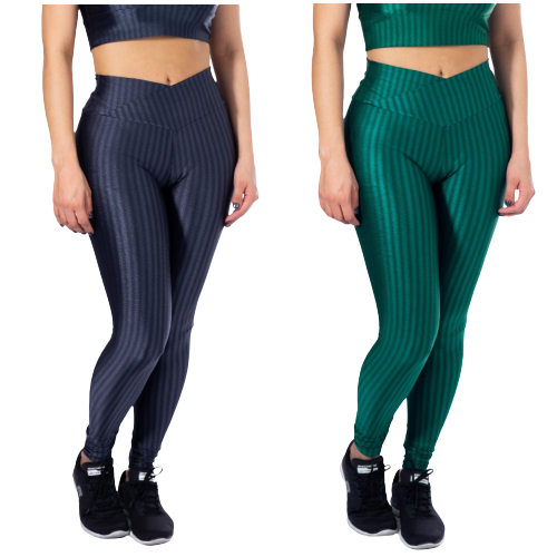 Kit 2 Calça  Legging 3D Feminina