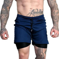 Kit 4 Shorts Masculino Academia 2 em 1 Treino Esporte Fitness Com Elastano