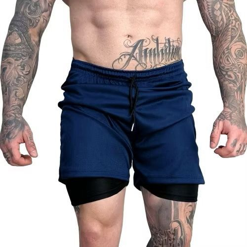Kit 4 Shorts Masculino Academia 2 em 1 Treino Esporte Fitness Com Elastano