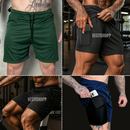 Kit 4 Shorts Masculino Academia 2 em 1 Treino Esporte Fitness Com Elastano