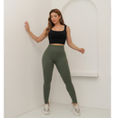 Calça Feminina Legging Esportiva Canelada Poliamida Academia Elástica Fitness 3RD SD1140/1438