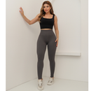 Calça Feminina Legging Esportiva Canelada Poliamida Academia Elástica Fitness 3RD SD1140/1438