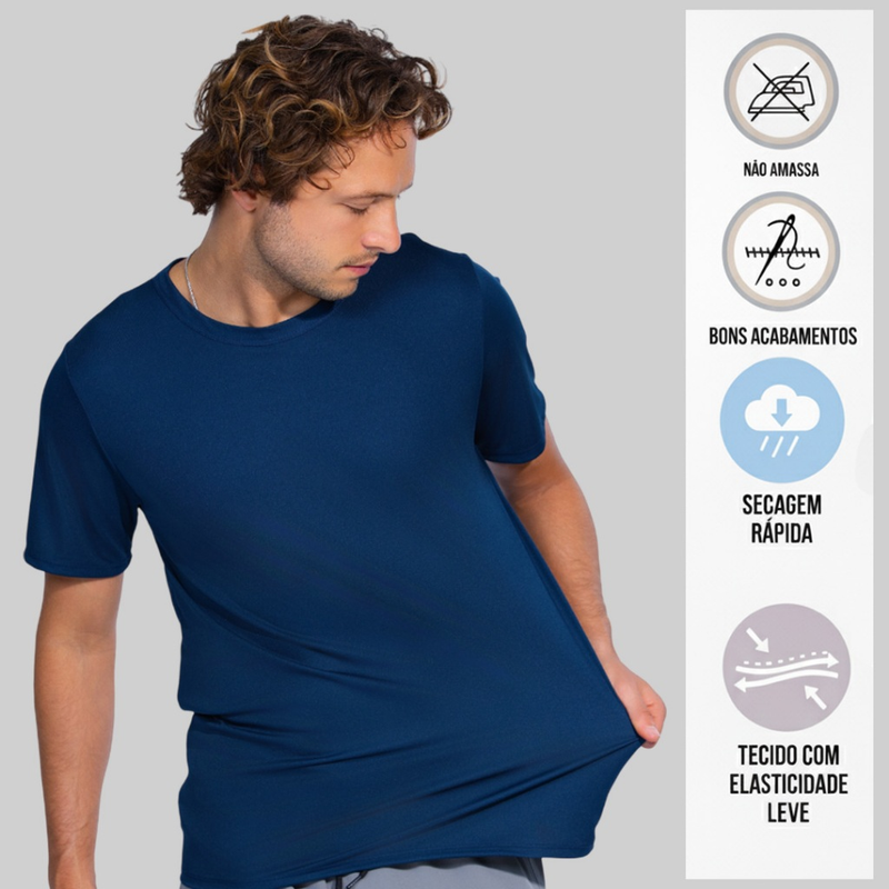 Kit 10 Camisetas Dry Fit Masculina Esportiva Treino Academia Corrida Confortável Secagem Rápida