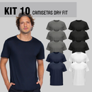 Kit 10 Camisetas Dry Fit Masculina Esportiva Treino Academia Corrida Confortável Secagem Rápida