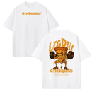 [Camiseta Premium em Algodão Puro]GXG Camiseta Oversized Leg Day Pizza Camisa Treino Academia Streetwear