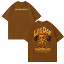 [Camiseta Premium em Algodão Puro]GXG Camiseta Oversized Leg Day Pizza Camisa Treino Academia Streetwear