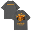 [Camiseta Premium em Algodão Puro]GXG Camiseta Oversized Leg Day Pizza Camisa Treino Academia Streetwear