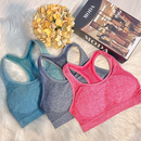 Kit 3 Tops Com Bojo Esportivo Fitness Academia Ciclismo