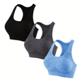 Kit 3 Tops Com Bojo Esportivo Fitness Academia Ciclismo